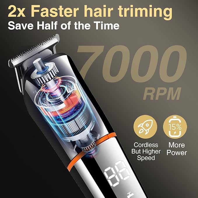 MIKLIFE Hair Trimmers, 6 in 1 Kit Rechargeable