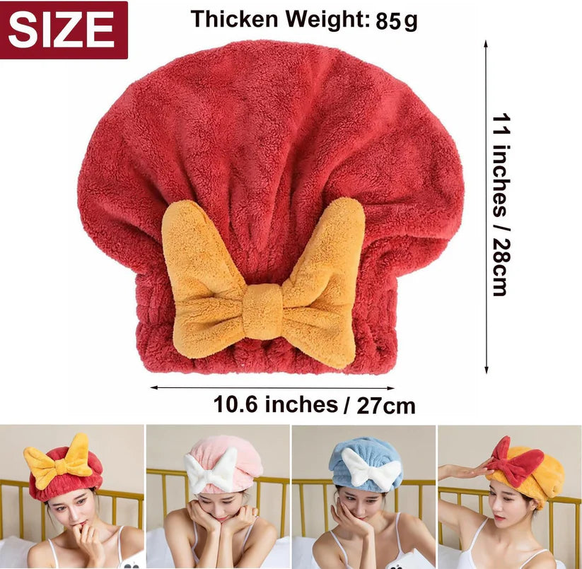Microfiber Hair Drying Cap (Imported Quality)
