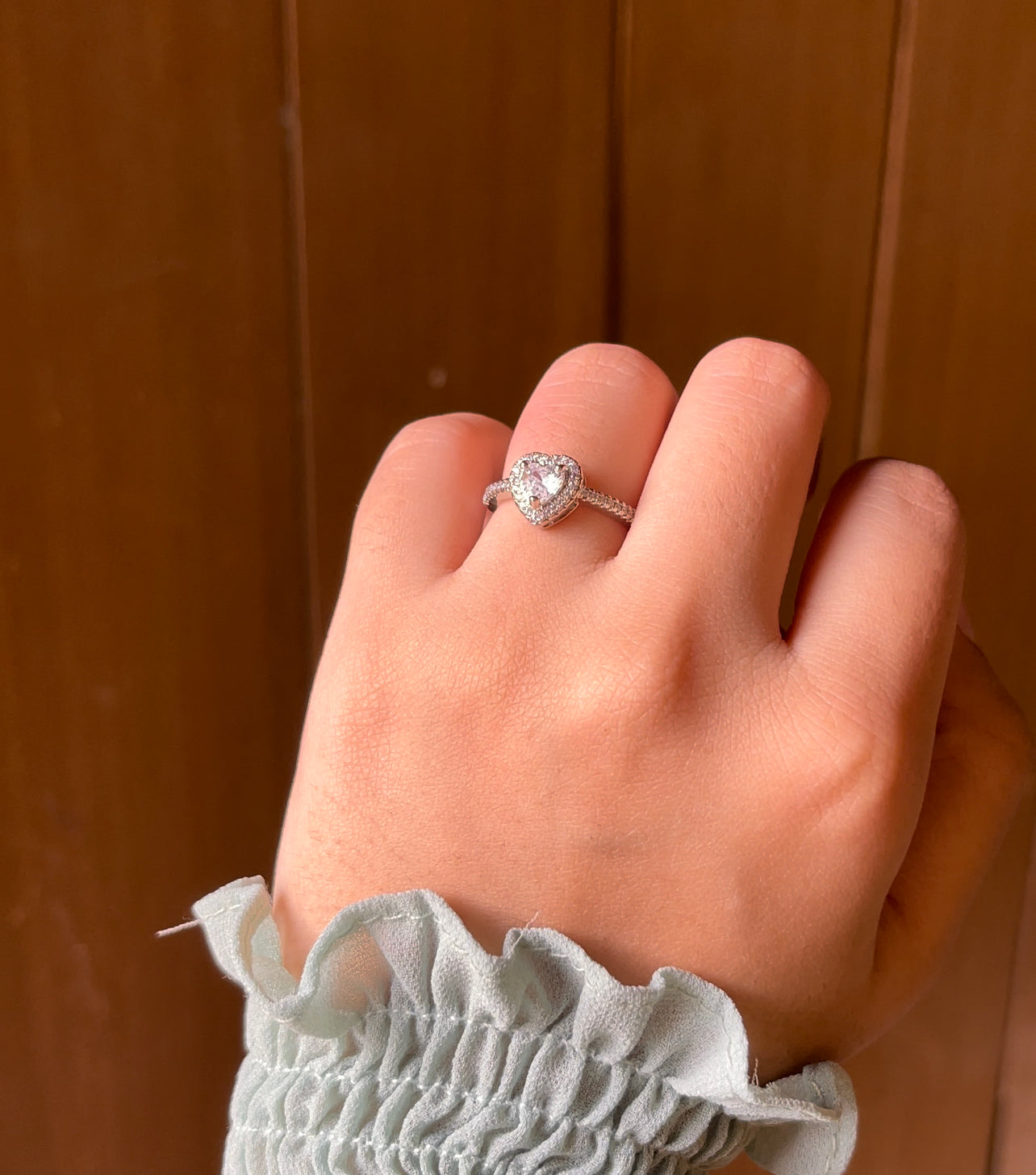 Heart Zircon Ring(Adjustable Ring)
