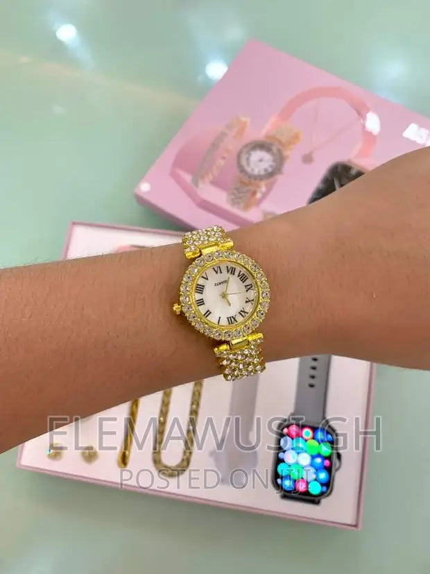 A58 Plus Smart Watch & Jewellery Combo