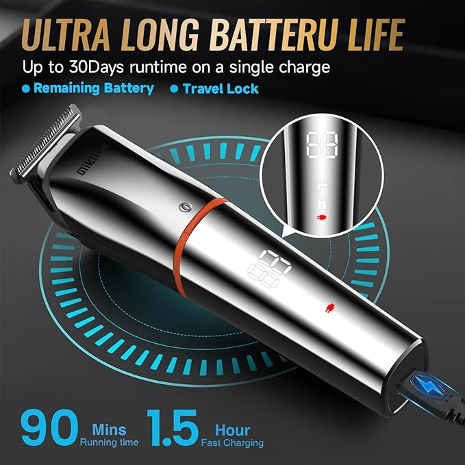 MIKLIFE Hair Trimmers, 6 in 1 Kit Rechargeable
