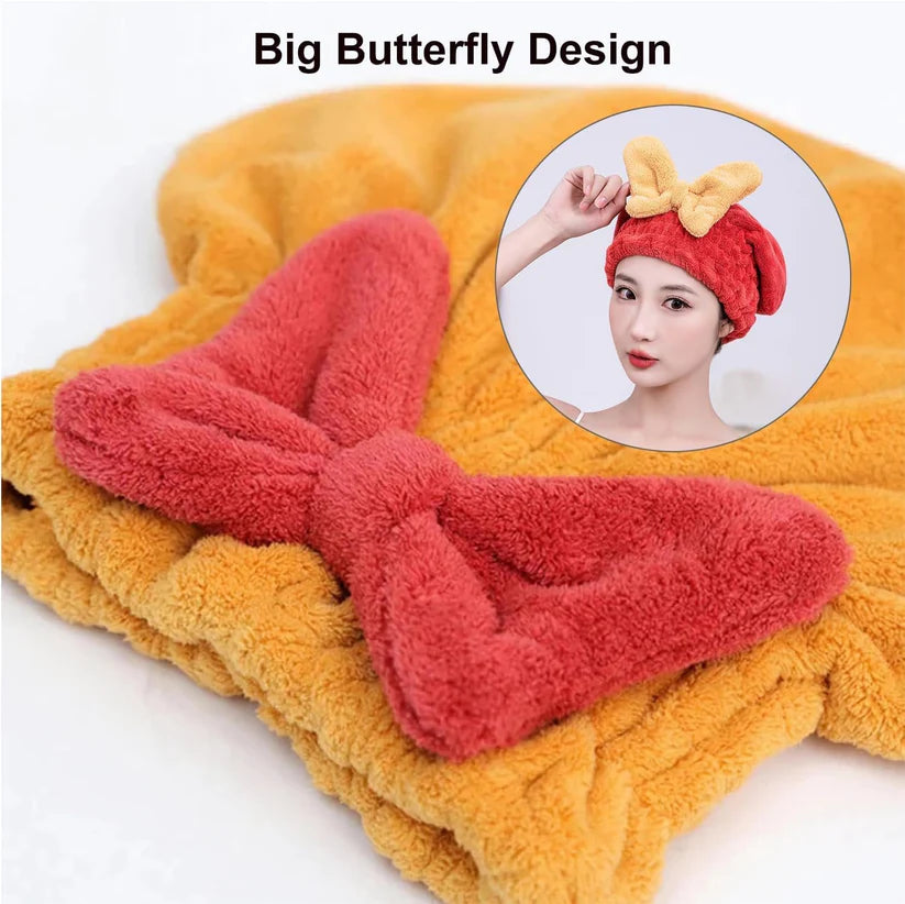 Microfiber Hair Drying Cap (Imported Quality)