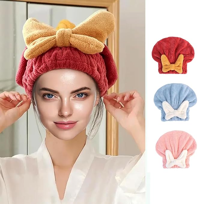 Microfiber Hair Drying Cap (Imported Quality)