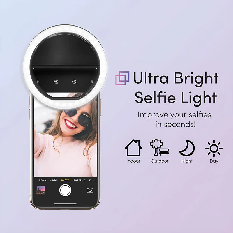 Rechargeable Mini Mobile Selfie LED Ring Light