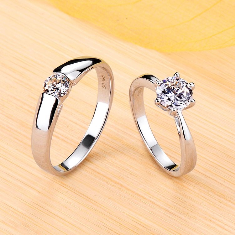 Zircon Couple Rings(Adjustable Ring)