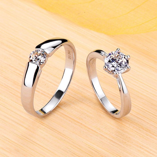 Zircon Couple Rings(Adjustable Ring)