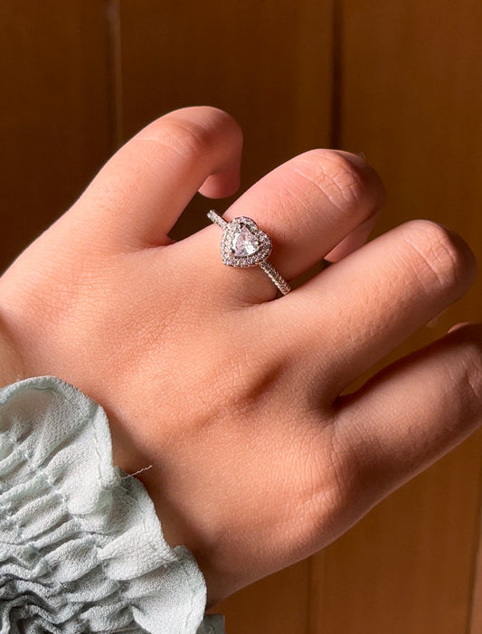 Heart Zircon Ring(Adjustable Ring)